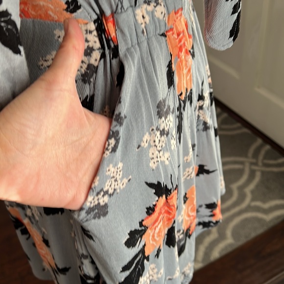 Free People Open Front Tie Floral Print Minidress - Picture 3 of 9
